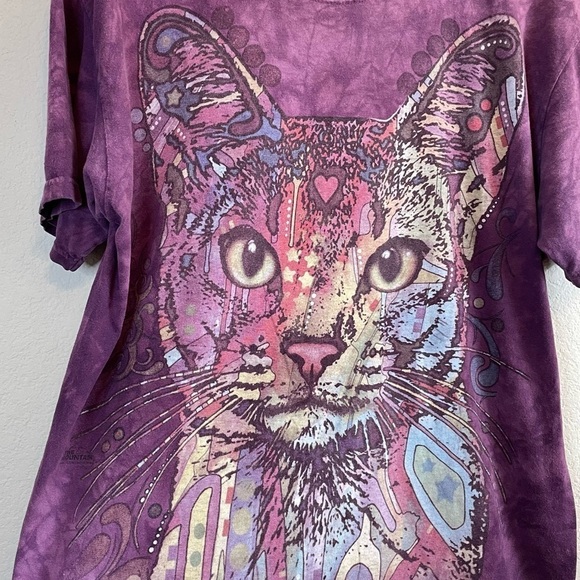 The Mountain Shirt Purple Tie Dye Cat Tee Nature Graphic Shirt 2013 Unisex Large - Picture 2 of 9
